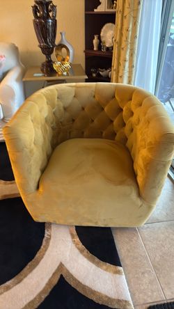 Gold swivel chair