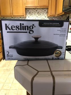 New Non Electric Cookware Enameled Cast Iron Braiser Set