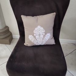 Chocolate Brown Fabric Chair For Living Room Or Bedroom