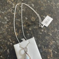Sterling Silver Opal Necklace