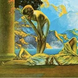 DAYBREAK Original Vintage Print Poster Maxfield Parrish Art Deco Nouveau Artist Antique Collectible Neoclassical Allegory Allegorical Painter Illustra