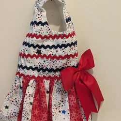 Handmade Patriotic Dog Dress 