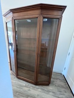 Solid Wood Display Cabinet