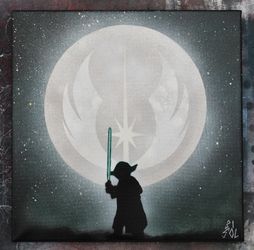 Star Wars Yoda Spray Painting 
