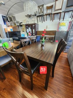 Dining set 7 Pc dark Cherry finish, New Especial price
