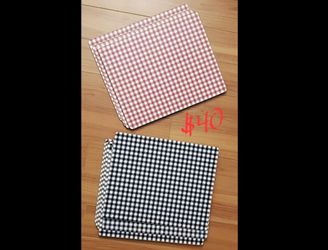 Pottery Barn Gingham Cork Placemats 16" × 13"