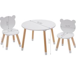 UTEX Kids Wood Table and Chair