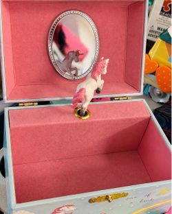 Unicorn Musical Jewelry Box with Mirror