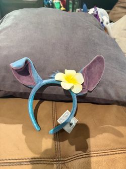 Authentic Disney Parks 2024 Stitch Ears Headband flower disneyland exclusive