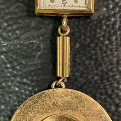 Antique E. Borel Co Swiss Ovistone Nurse Watch 12K .0015 Gold Rare