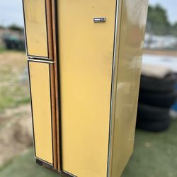 Beige Frigidaire Side By Side Refrigerator 