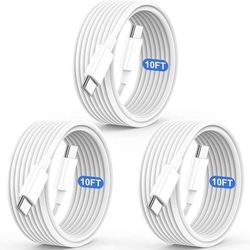 new Long USB C Cable 10ft Fast Charging,3Pack 60W Type C to C 10 ft Charger Cord for Apple for iPhone 16/15/15 Pro/Plus/Pro Max,for MacBook Pro/Air,fo