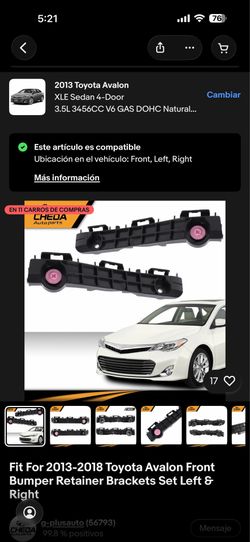 Toyota Avalon front brackets bumper 2013-2018 new