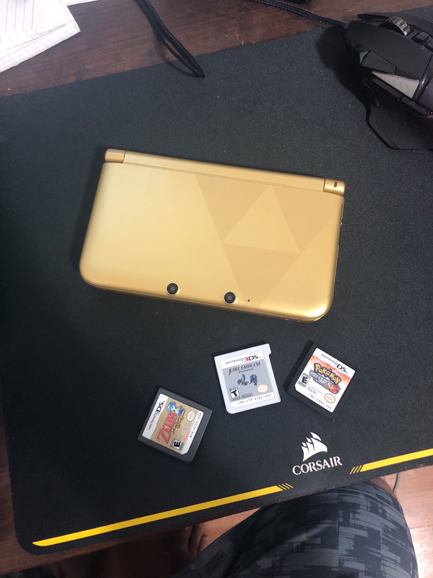 Nintendo 3DS XL legend of Zelda limited edition. Comes with 5 games! All for 130! Also includes 2 SD memory chips 4gb each