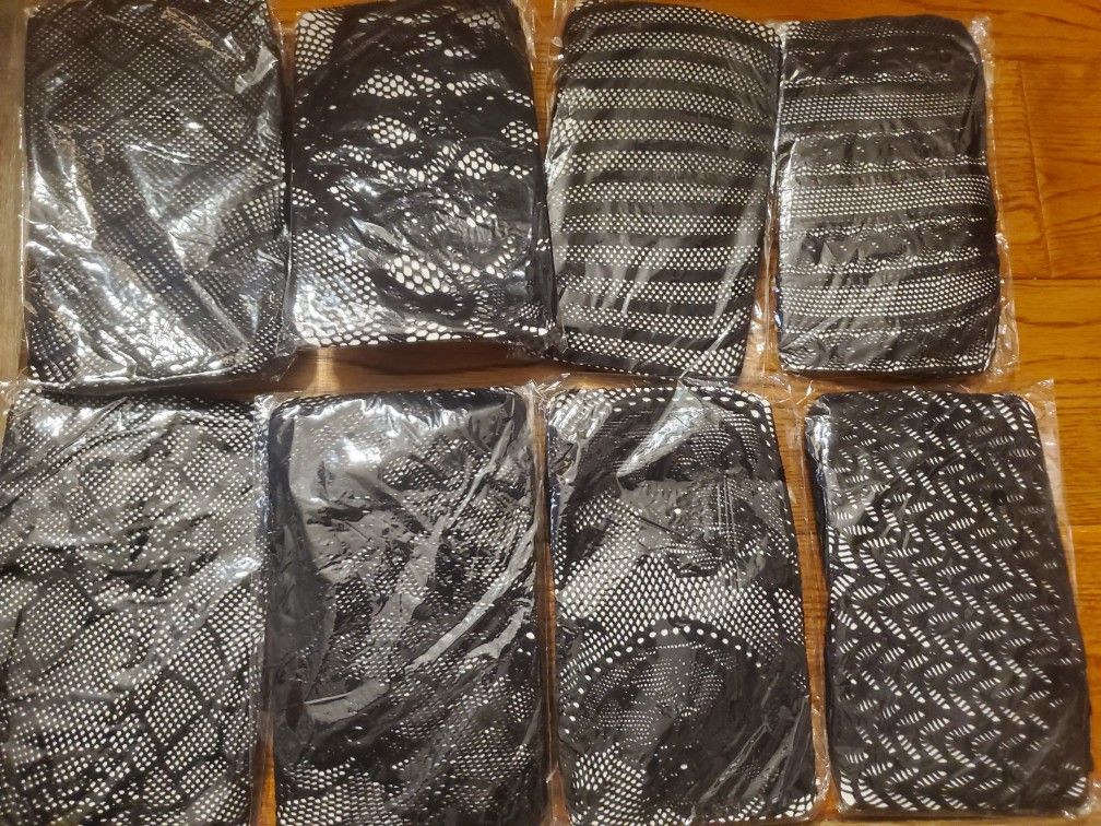 8 Pairs Lace Fishnet Floral Stockings Patterned Tights Small Hole Pattern Leggings Net Pantyhose