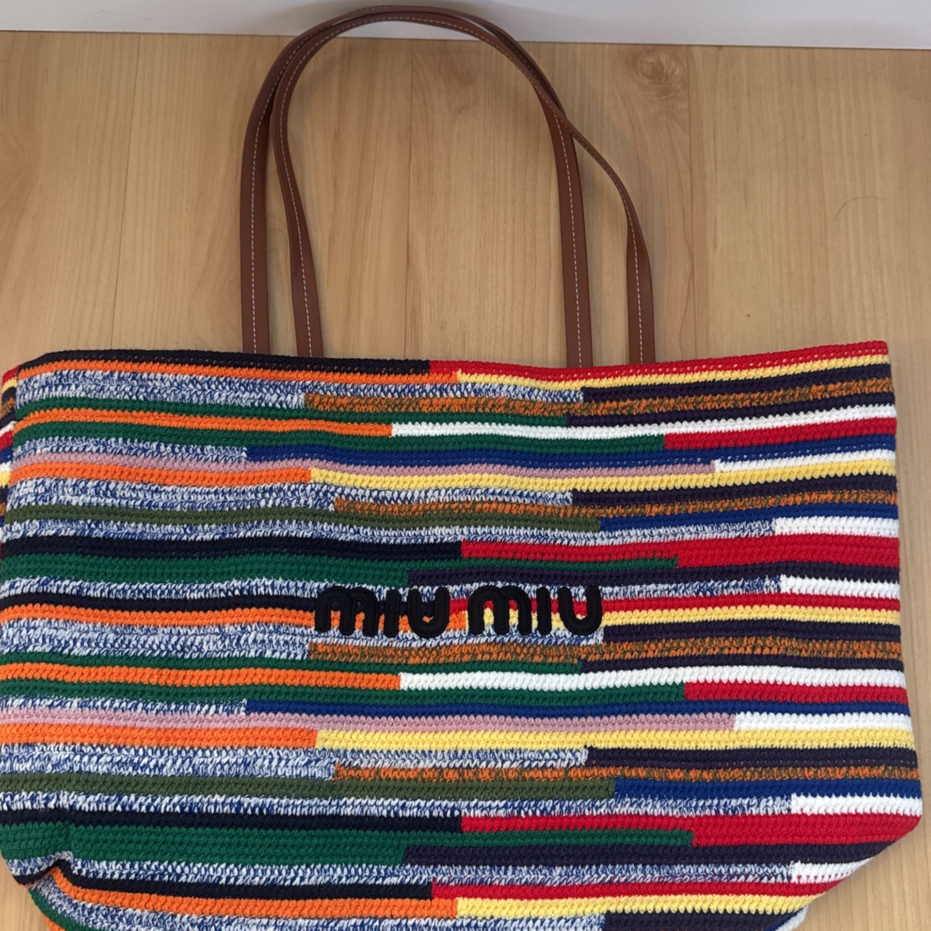 Miu Miu Multi Colored Beach Bag