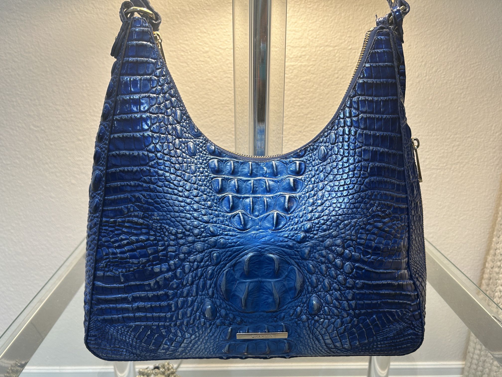 Royal Blue Brahmin saddle bag w/wallet
