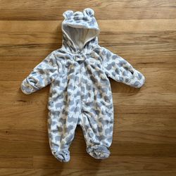 Cozy Fleece Baby Jumpsuit (3 Months) 