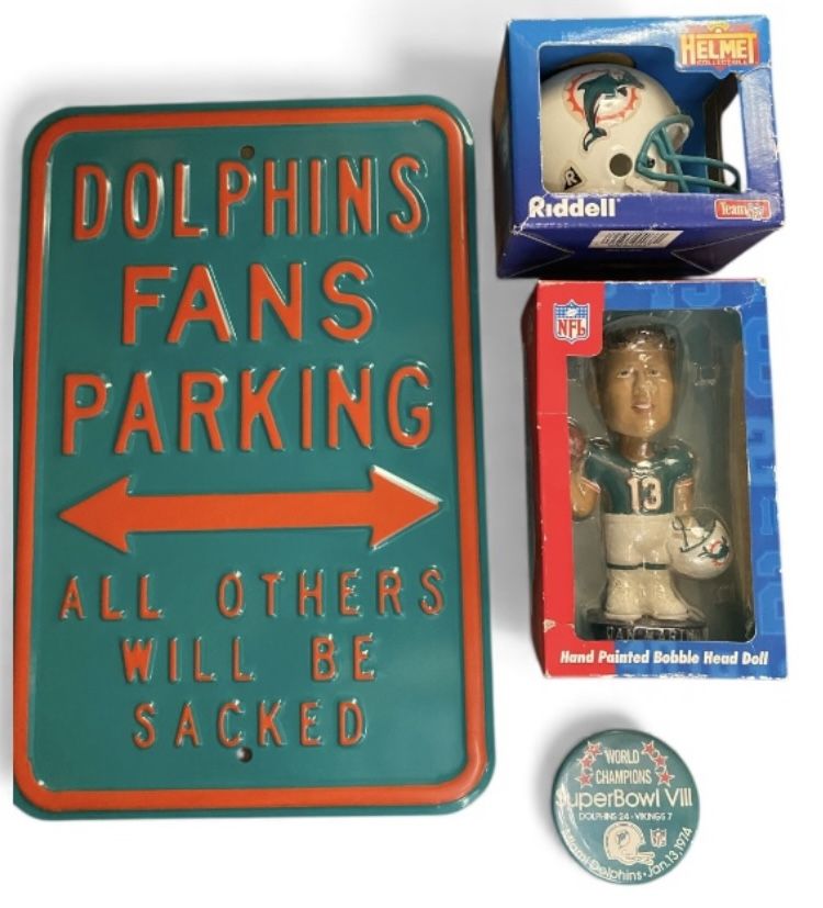 Vintage Miami Dolphins Memorabilia Collection