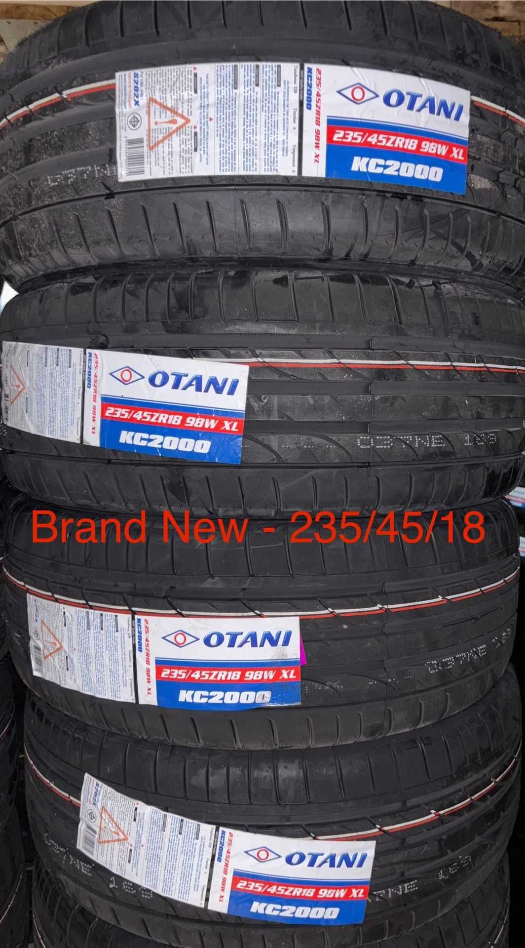 (4) - 235/45/18 Otani KC2000 Tires