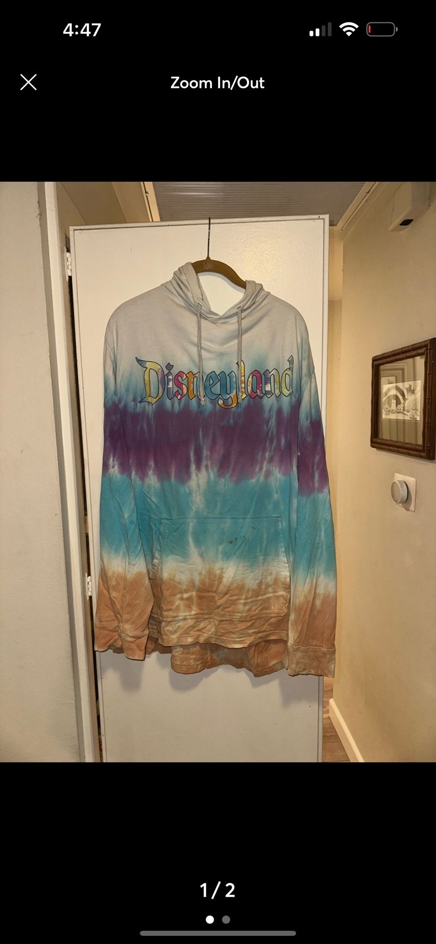 Disneyland tie-dye hooded Sweatshirt 