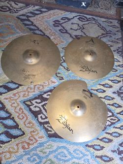 Various cracked cymbals.