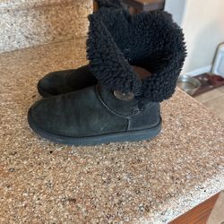 UGG Black Boot Booties Bailey Button Ankle US Size 5 