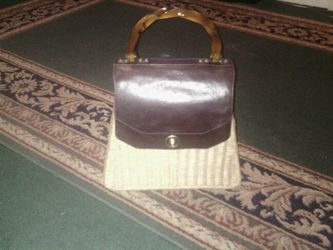 Hobo International leather/wicker bag