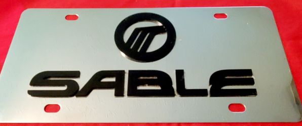 MERCURY SABLE STAINLESS STEEL LICENSE PLATE 
