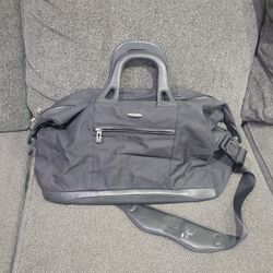 Tumi Duffle Bag Nylon Leather Black Carry On Travel Weekender