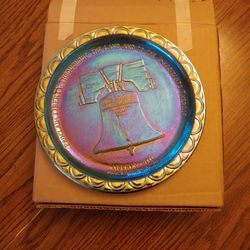 Carnival Glass Liberty Bell Plate