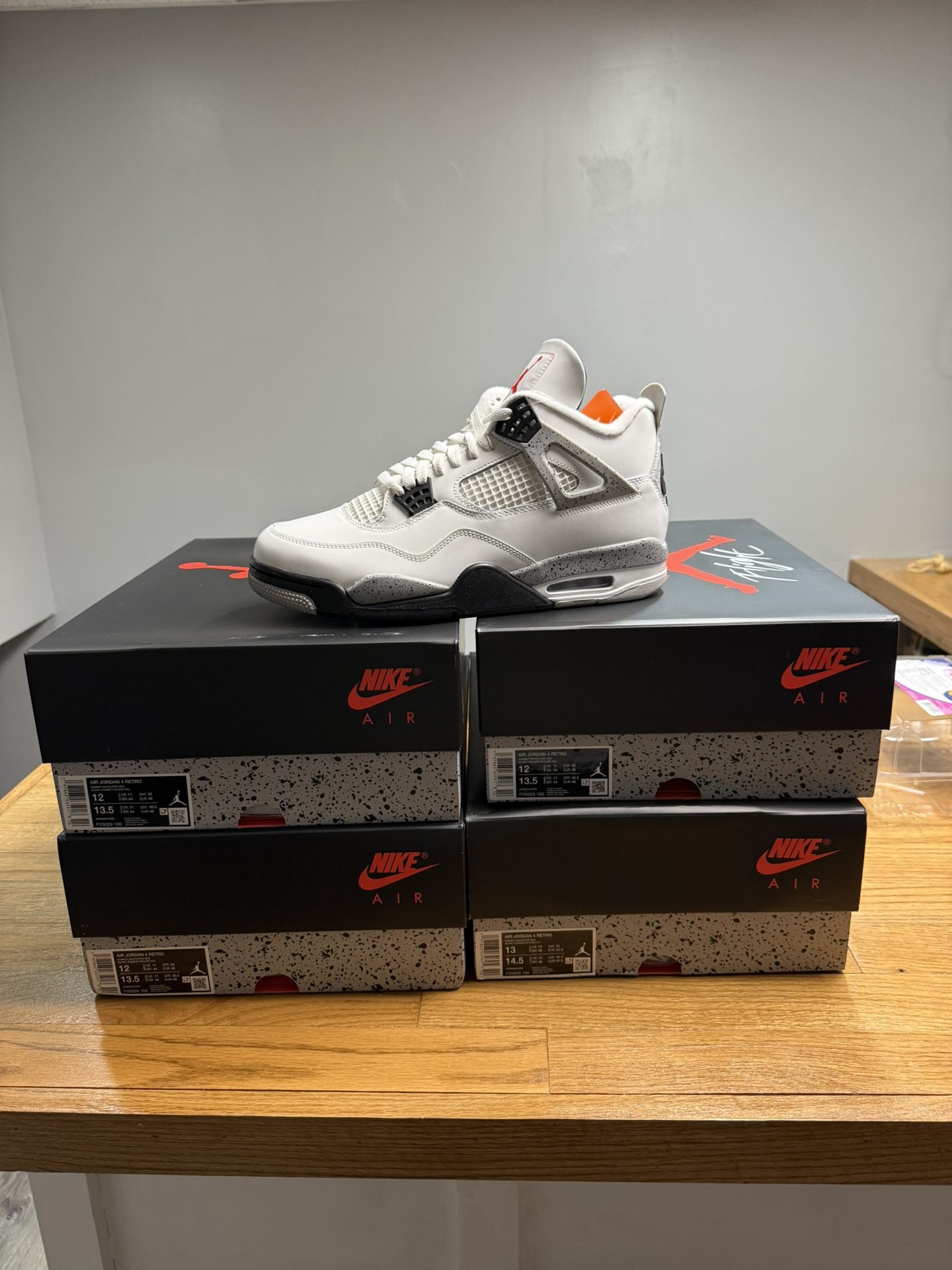 Jordan 4 White Cement Size 12 & 13