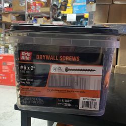 Grip-Rite #6 x 2 in. #2 Phillips Bugle Head Coarse Thread Sharp Point Drywall Screws 25 lb. bucket