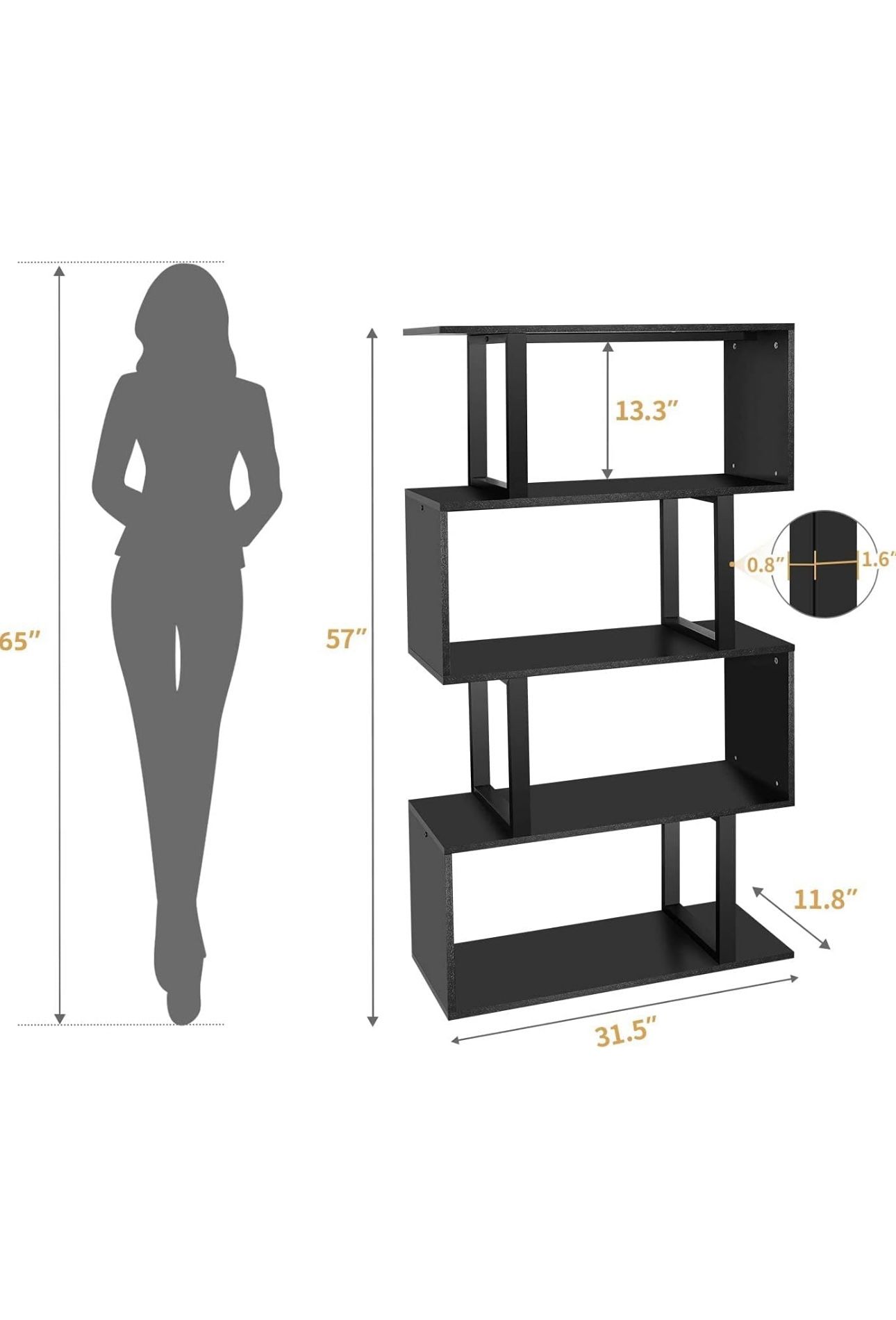 S Shaped Bookshelves