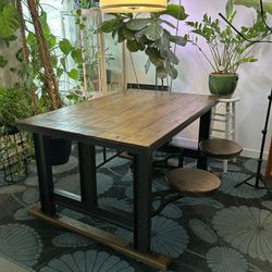 Swivel Bar Stool Dining Table 