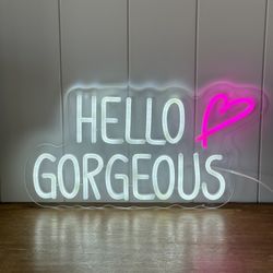 Hello gorgeous Neon sign wall decor usb powered with switcher