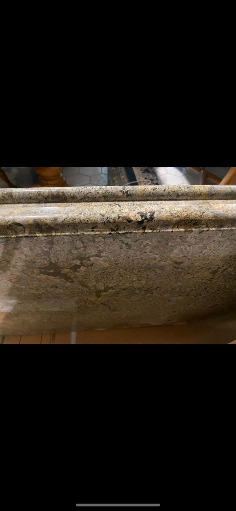 L-shaped Long Piece Of Granite Like New 98”.5” Long X 26” W Excellent Design Asking $775. Price Reduced For A Quick Sale…