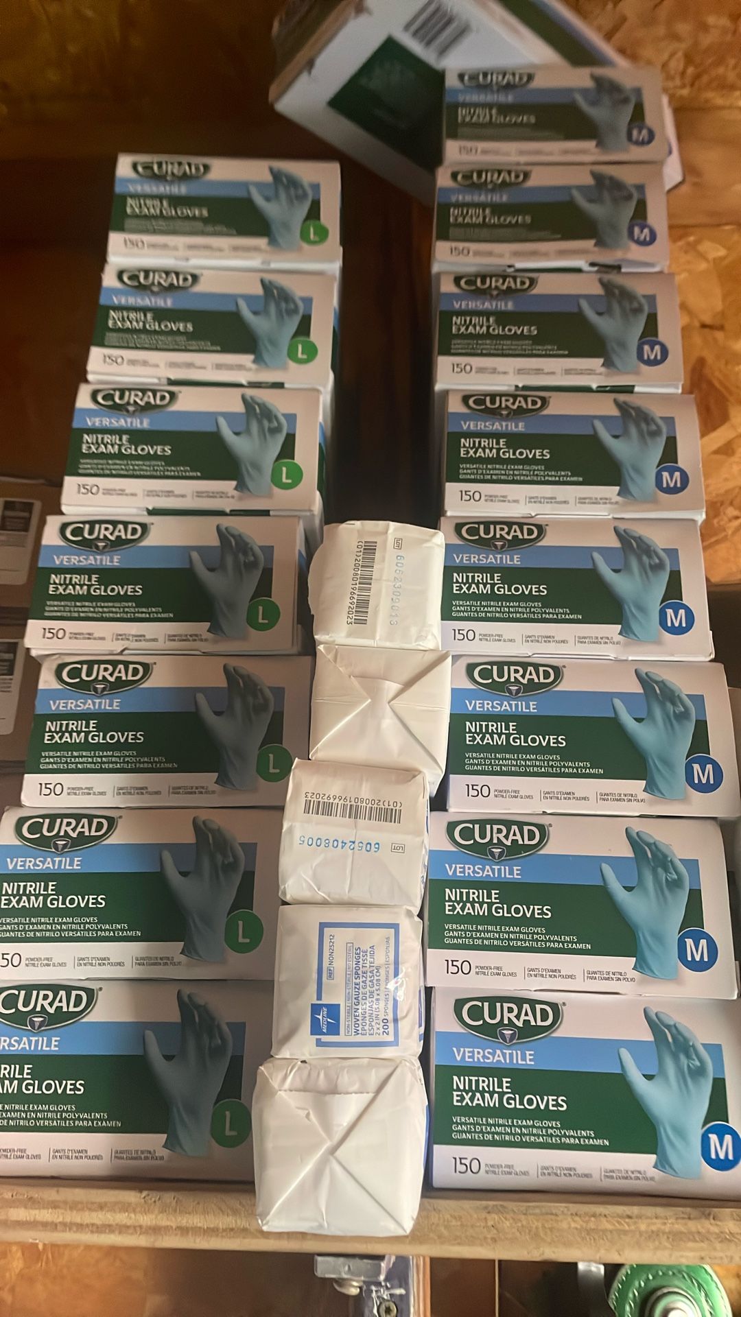 5boxes Nitrile Curad versatile, medium, and large exam gloves