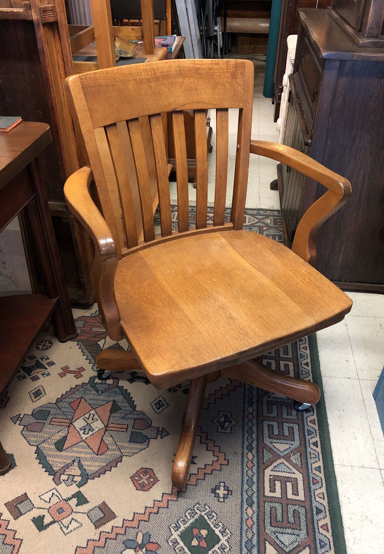 Oak office chair