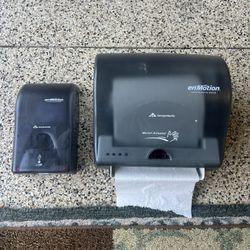 Automatic Paper Towel, Dispenser, And Soap Dispenser.