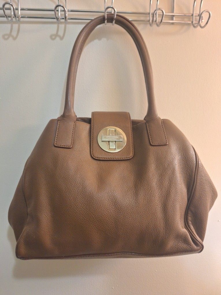 Kate Spade Anisha Bexley Leather Tote Shoulder Bag Luggage Brown