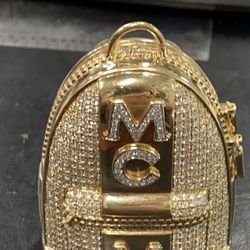 Mcm Vs Diamond Backpack 14k Yellow Gold 