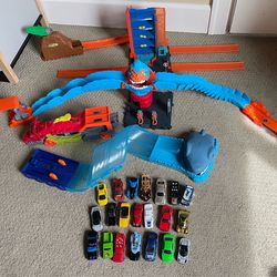 Hot Wheels Track Sets + Cars
