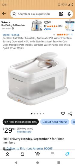 Pet water fountain
