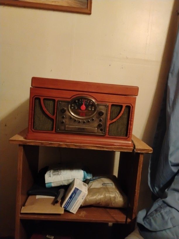 Antique record Player And Radio