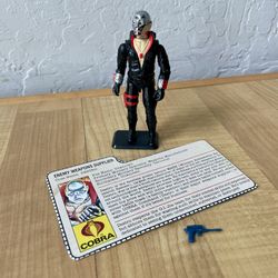 Vintage 1983 GI Joe Hasbro Enemy Weapons Supplier Destro Action Figure 100% Comp