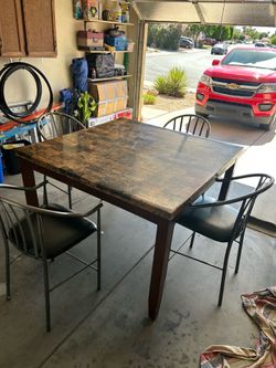 Table and 4 chairs