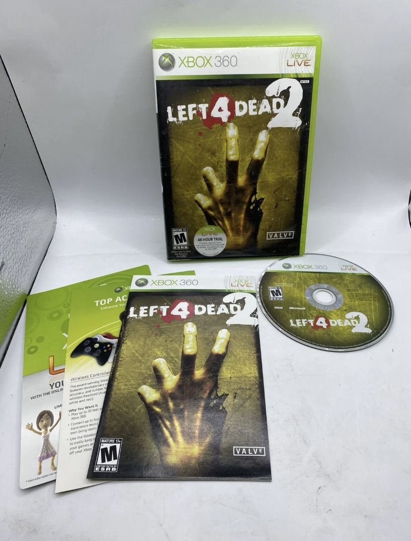 Left 4 Dead 2 (Microsoft Xbox 360, 2009) CIB Complete w/ Manual Authentic Tested