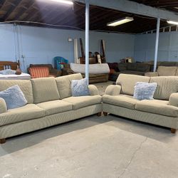 Free delivery- Comfy Beige Sofa Loveseat Couches