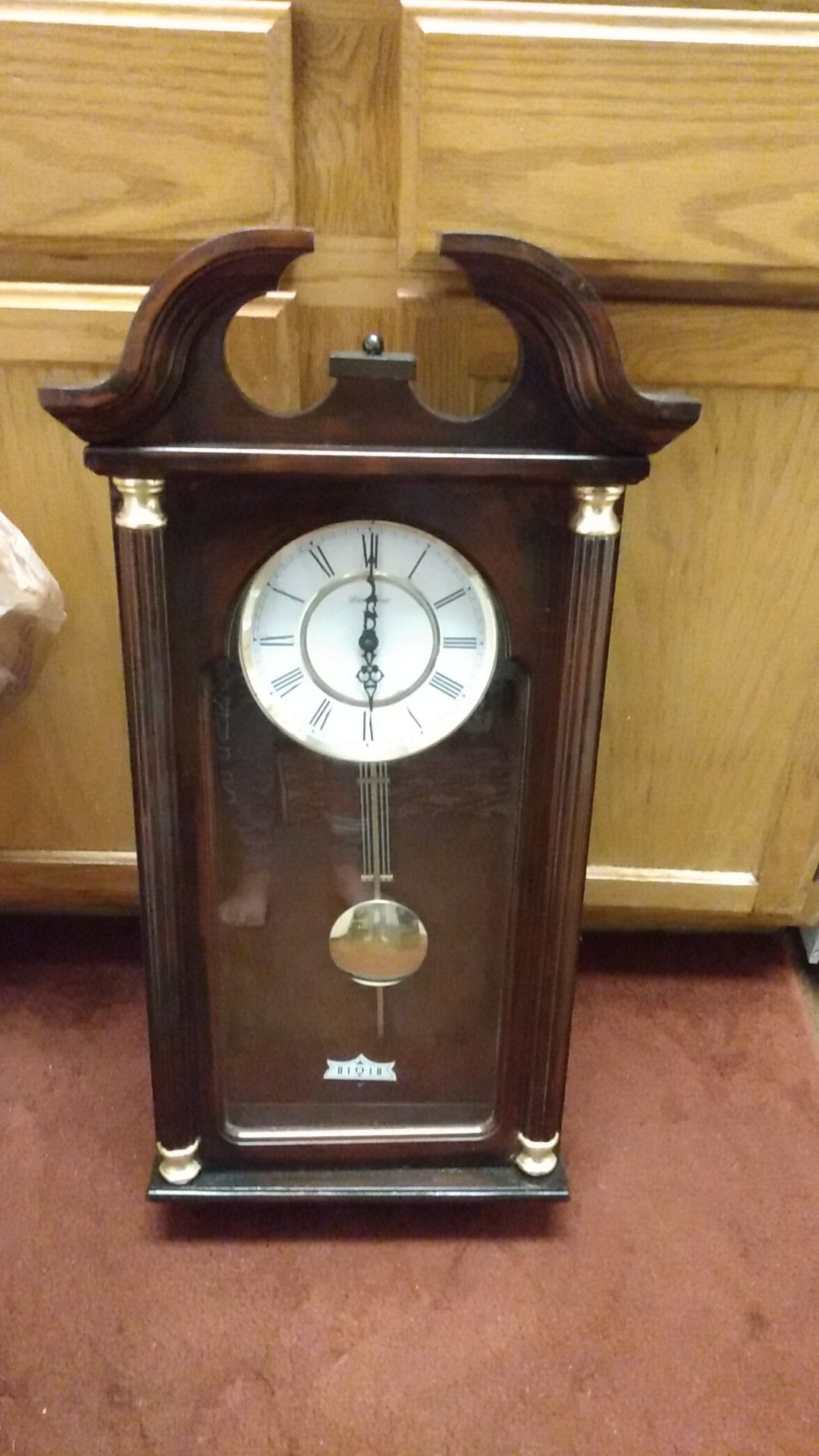 Smaller than the Standing Grandfather Clock, It's Beautiful n Chimes Perfectly,